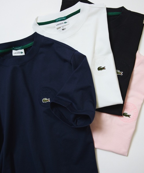 LACOSTE(ラコステ)の「【別注】LACOSTE / バッジ Tシャツ(Tシャツ/カットソー・メンズ・ブラック/ピンク/ホワイト/ネイビー・5/4/3/2/1)」の7枚目の写真