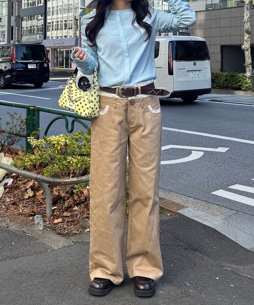 CIAOPANIC(チャオパニック)の「【neutral by ciaopanic】シャーリングカットソー(シャツ/ブラウス・レディース・オフホワイト/ブルー系その他/ピンク・FREE)」の18枚目の写真