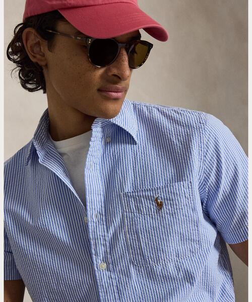 POLO RALPH LAUREN（ポロ ラルフ ローレン）の「RL プレップスター クラシック フィット シアサッカー シャツ（シャツ/ブラウス・メンズ・ブルー・L/S/M/XXL/XS/XL）」の2枚目の写真