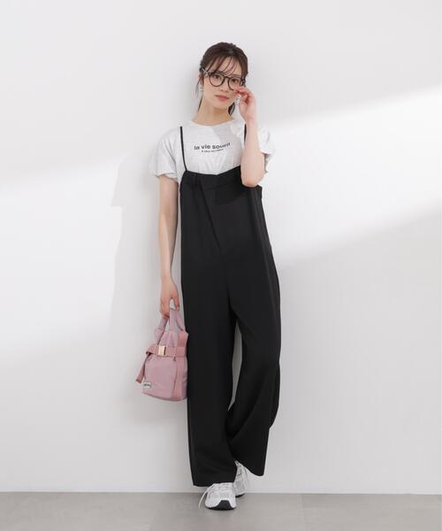 PROPORTION BODY DRESSING(プロポーションボディドレッシング)の「【加藤栞さん着用】<a>バックタックサロペット / 1216149400(サロペット/オーバーオール・レディース・ブラウン/ブラック・MEDIUM/P/S)」の3枚目の写真