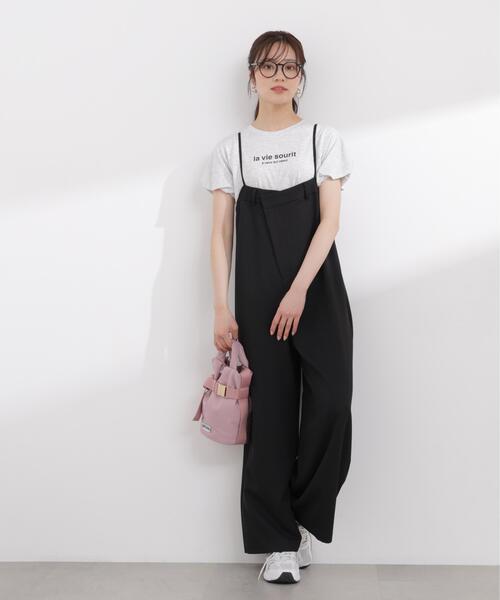 PROPORTION BODY DRESSING(プロポーションボディドレッシング)の「【加藤栞さん着用】<a>バックタックサロペット / 1216149400(サロペット/オーバーオール・レディース・ブラウン/ブラック・MEDIUM/P/S)」の4枚目の写真