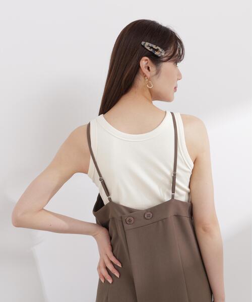 PROPORTION BODY DRESSING(プロポーションボディドレッシング)の「【加藤栞さん着用】<a>バックタックサロペット / 1216149400(サロペット/オーバーオール・レディース・ブラウン/ブラック・MEDIUM/P/S)」の17枚目の写真