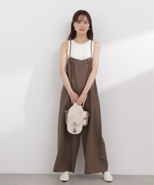 PROPORTION BODY DRESSING（プロポーションボディドレッシング）の「＜ａ＞バックタックサロペット / 1216149400（サロペット/オーバーオール・レディース・ブラウン/ブラック・MEDIUM/P/S）」の2枚目の写真