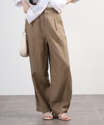 EGLANTINE（エグランティーヌ）の「EGLANTINE 麻混リラックスワイドパンツ（その他パンツ）」