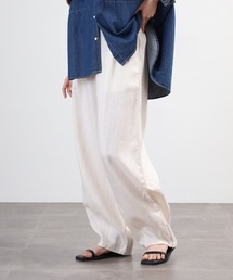 EGLANTINE（エグランティーヌ）の「EGLANTINE 麻混リラックスワイドパンツ（その他パンツ）」
