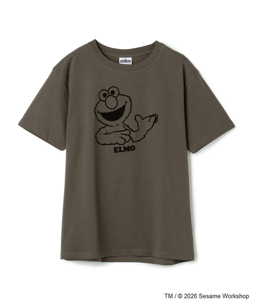 SESAME STREET(セサミストリート)の「【セサミストリート/SESAME STREET】エルモ/ELMOフロッキープリント半袖Tシャツ(2026SS)(Tシャツ/カットソー・レディース・オレンジ/グレー/オフホワイト・LL/3L/L/M)」の9枚目の写真