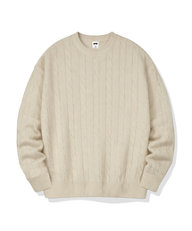 DIIFF（ディフ）の「アレックスラウンドネックケーブルニット5カラー[DIFK_7001]（ニット/セーター）」