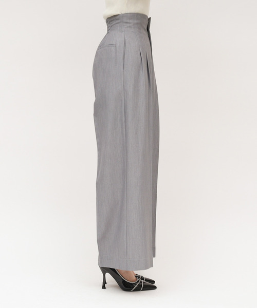 ROYAL PARTY（ロイヤルパーティー）の「ラインストーンタックワイドパンツ（その他パンツ・レディース・グレー/ブラック/ピンク・FREE）」の11枚目の写真