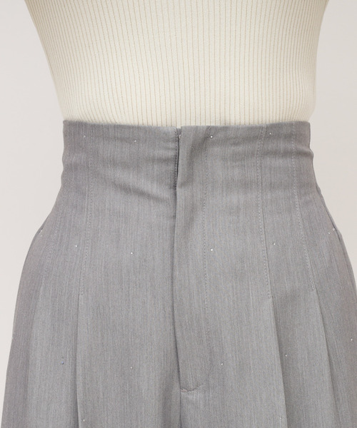 ROYAL PARTY（ロイヤルパーティー）の「ラインストーンタックワイドパンツ（その他パンツ・レディース・グレー/ブラック/ピンク・FREE）」の13枚目の写真