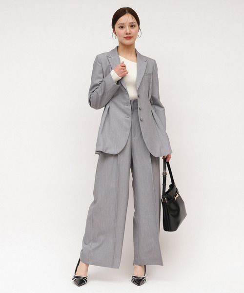 ROYAL PARTY（ロイヤルパーティー）の「ラインストーンタックワイドパンツ（その他パンツ・レディース・グレー/ブラック/ピンク・FREE）」の18枚目の写真