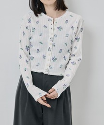 JANE SMITH / JOHN SMITH | [JANE SMITH/ジェーン・スミス]COTTON EYELET RIB FLOWER CARDIGAN(カーディガン/ボレロ)