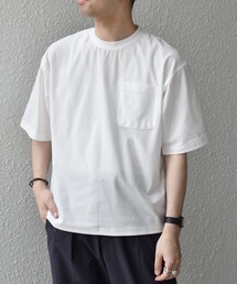 SHIPS any: SOLOTEX(R) バックピケ リラックス ポケット付き ショートリーブ Tシャツ 26SS◇