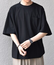 SHIPS any: SOLOTEX(R) バックピケ リラックス ポケット付き ショートリーブ Tシャツ 26SS◇