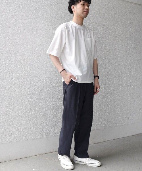 SHIPS any(シップス エニィ)の「SHIPS any: SOLOTEX(R) バックピケ リラックス ポケット付き ショートリーブ Tシャツ 26SS◇(Tシャツ/カットソー・メンズ・ホワイト/ブラック/チャコールグレー・MEDIUM/X-LARGE/LARGE)」の5枚目の写真