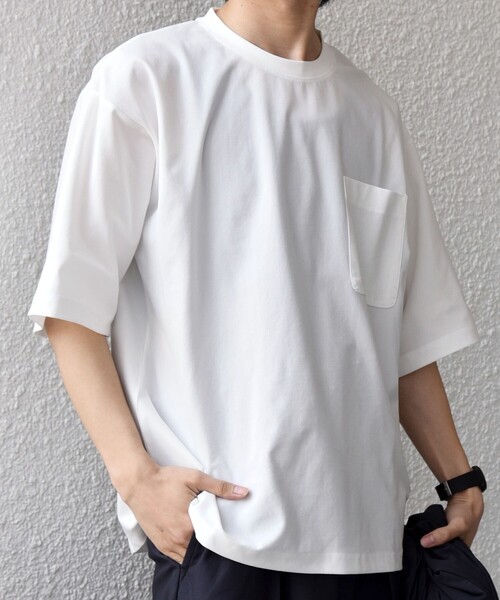 SHIPS any(シップス エニィ)の「SHIPS any: SOLOTEX(R) バックピケ リラックス ポケット付き ショートリーブ Tシャツ 26SS◇(Tシャツ/カットソー・メンズ・ホワイト/ブラック/チャコールグレー・MEDIUM/X-LARGE/LARGE)」の10枚目の写真