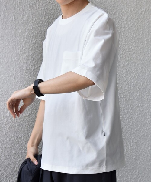 SHIPS any(シップス エニィ)の「SHIPS any: SOLOTEX(R) バックピケ リラックス ポケット付き ショートリーブ Tシャツ 26SS◇(Tシャツ/カットソー・メンズ・ホワイト/ブラック/チャコールグレー・MEDIUM/X-LARGE/LARGE)」の12枚目の写真