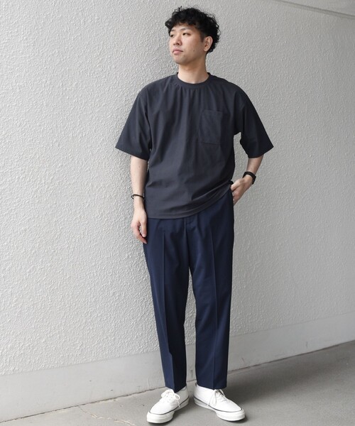 SHIPS any(シップス エニィ)の「SHIPS any: SOLOTEX(R) バックピケ リラックス ポケット付き ショートリーブ Tシャツ 26SS◇(Tシャツ/カットソー・メンズ・ホワイト/ブラック/チャコールグレー・MEDIUM/X-LARGE/LARGE)」の14枚目の写真