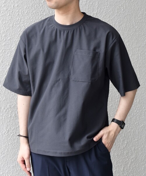 SHIPS any(シップス エニィ)の「SHIPS any: SOLOTEX(R) バックピケ リラックス ポケット付き ショートリーブ Tシャツ 26SS◇(Tシャツ/カットソー・メンズ・ホワイト/ブラック/チャコールグレー・MEDIUM/X-LARGE/LARGE)」の16枚目の写真