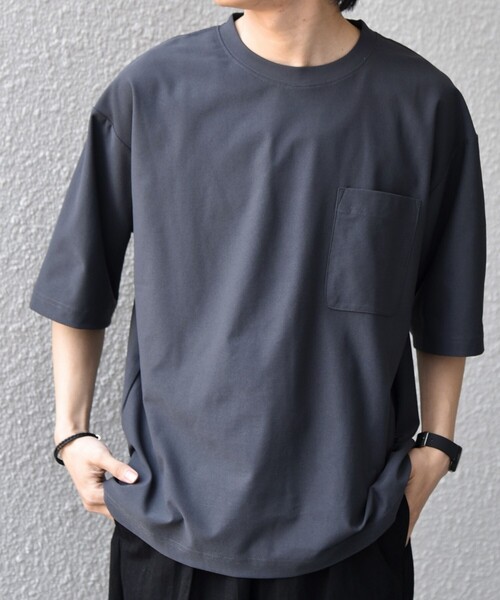SHIPS any(シップス エニィ)の「SHIPS any: SOLOTEX(R) バックピケ リラックス ポケット付き ショートリーブ Tシャツ 26SS◇(Tシャツ/カットソー・メンズ・ホワイト/ブラック/チャコールグレー・MEDIUM/X-LARGE/LARGE)」の21枚目の写真