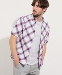 HIDEAWAYS NICOLE | オンブレチェックショートレギュラー半袖シャツ(シャツ/ブラウス)