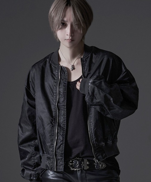 SILVER BULLET(シルバーバレット)の「『SILVER BULLET SELECT/シルバーバレットセレクト』製品染めMA-1JKT(MA-1・メンズ・ライトグレー/ブラック・L/M)」の1枚目の写真