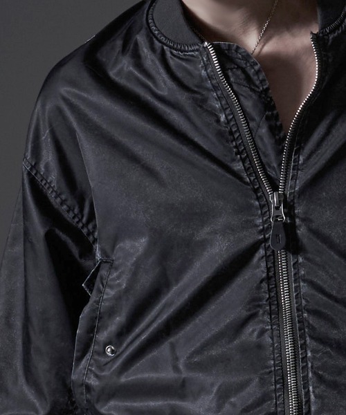 SILVER BULLET(シルバーバレット)の「『SILVER BULLET SELECT/シルバーバレットセレクト』製品染めMA-1JKT(MA-1・メンズ・ライトグレー/ブラック・L/M)」の7枚目の写真