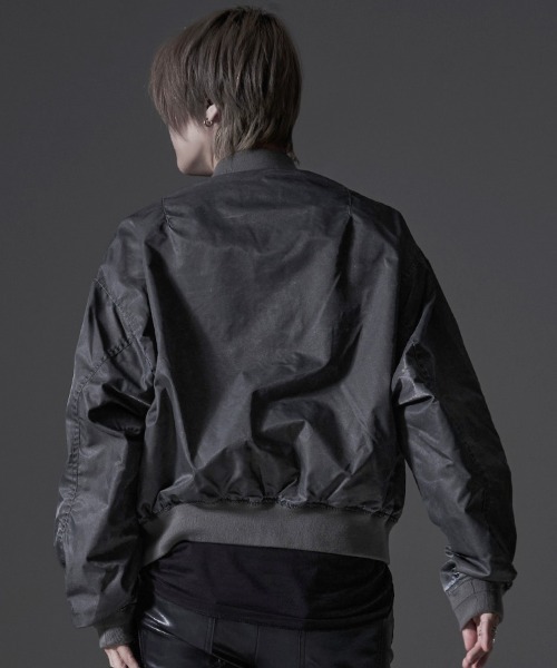 SILVER BULLET(シルバーバレット)の「『SILVER BULLET SELECT/シルバーバレットセレクト』製品染めMA-1JKT(MA-1・メンズ・ライトグレー/ブラック・L/M)」の8枚目の写真