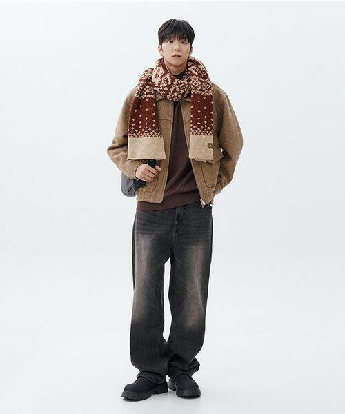 MUSINSA STANDARD（ムシンサスタンダード）の「ルーズバギーデニムパンツ [ラスティブラック]（デニムパンツ・メンズ・その他・26/27/38/40/42/34/31/30/29/36/33/32）」の2枚目の写真