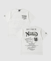 Norton（ノートン）の「【Norton/ノートン】 ボタニカル柄ロゴ刺繍 クルーネック 半袖Tシャツ（Tシャツ/カットソー）」