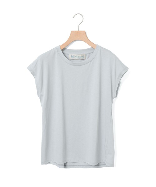MidiUmi(ミディウミ)の「MidiUmi フレンチスリーブプルオーバー(Tシャツ/カットソー・レディース・オフホワイト/ブラック/ベージュ/ライトブルー・FREE)」の4枚目の写真