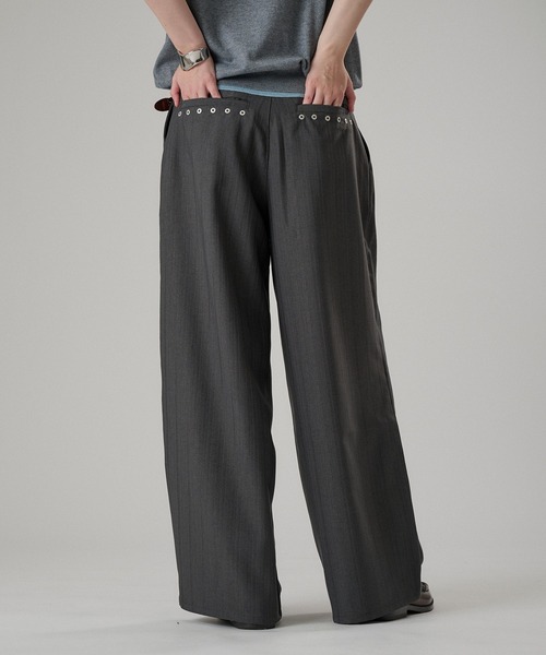 ONCILY(オンシェリー)の「HEART PATCH STUDS STRAIGHT SLACKS / ハートパッチスタッズストレートスラックス(スラックス・メンズ・ブラック/グレー・SMALL/MEDIUM/LARGE)」の20枚目の写真