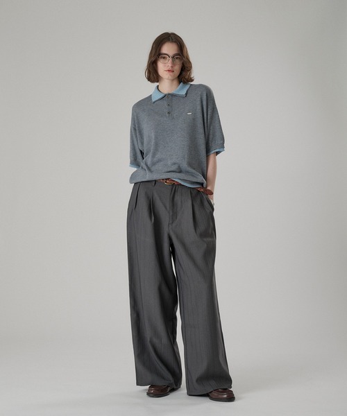 ONCILY(オンシェリー)の「HEART PATCH STUDS STRAIGHT SLACKS / ハートパッチスタッズストレートスラックス(スラックス・メンズ・ブラック/グレー・SMALL/MEDIUM/LARGE)」の21枚目の写真
