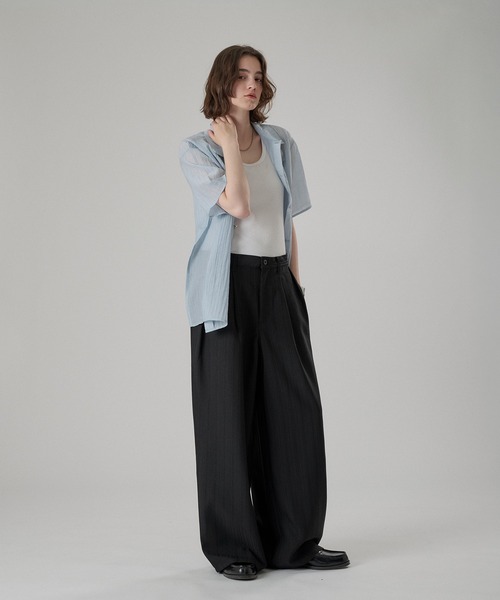ONCILY(オンシェリー)の「HEART PATCH STUDS STRAIGHT SLACKS / ハートパッチスタッズストレートスラックス(スラックス・メンズ・ブラック/グレー・SMALL/MEDIUM/LARGE)」の13枚目の写真