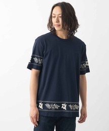 Ben Sherman（ベンシャーマン）の「ボーダーフラワープリントTシャツ（Tシャツ/カットソー）」