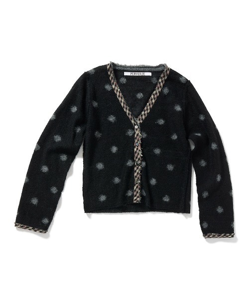 PERVERZE(パーバーズ)の「Jacquard Dot Knit Cardigan(カーディガン/ボレロ・レディース・ホワイト/ブラック・FREE)」の2枚目の写真