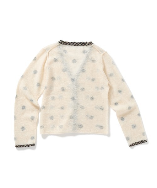 PERVERZE(パーバーズ)の「Jacquard Dot Knit Cardigan(カーディガン/ボレロ・レディース・ホワイト/ブラック・FREE)」の3枚目の写真