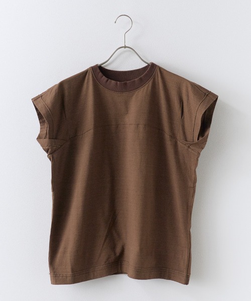 Garance et VioLette(ギャランスエトヴィオレット)の「Garance et VioLette/ギャランスエトヴィオレット フレンチスリーブTEE 半袖Tシャツ 秋 秋服 2026年秋冬(Tシャツ/カットソー・レディース・ネイビー/ブラウン/カーキ・1)」の8枚目の写真