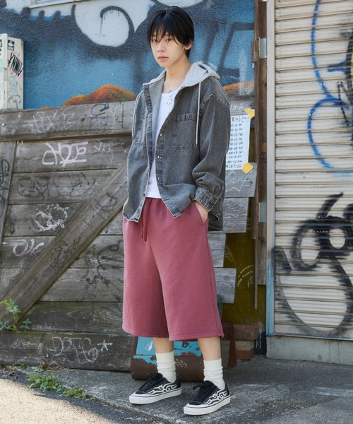 LTR DEPTH（レイターデプス）の「LTR DEPTH/【26春夏新作】ピグメントグラフィックショーツ（スウェットパンツ・メンズ・ネイビー/ブラック系その他/ピンク・MEDIUM/LARGE）」の18枚目の写真