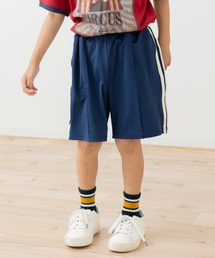chil2 | 脇ライン ストレッチ ピンタック ハーフパンツ(スウェットパンツ)