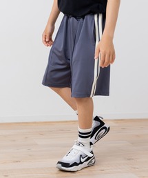 chil2 | 脇ライン ストレッチ ピンタック ハーフパンツ(スウェットパンツ)