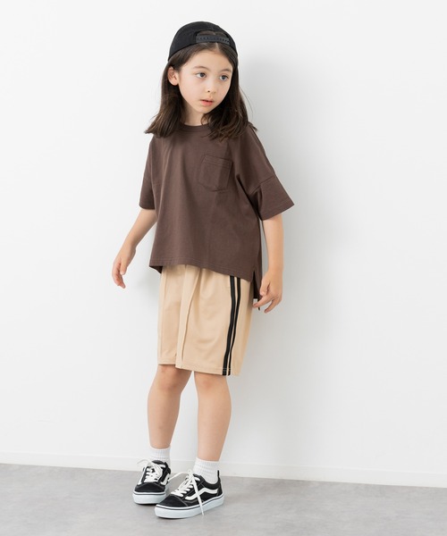 chil2(チルツー)の「脇ライン ストレッチ ピンタック ハーフパンツ(スウェットパンツ・キッズ・チャコールグレー/ベージュ/ネイビー/ブラック・120cm/90cm/150cm/140cm/110cm/130cm/100cm)」の18枚目の写真
