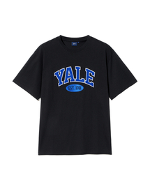 ツートンアーチ半袖Tシャツブラック/ロイヤルブルー