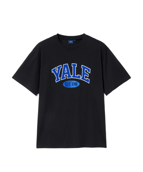 YALE(イェール)の「ツートンアーチ半袖Tシャツブラック/ロイヤルブルー(Tシャツ/カットソー・レディース・その他・LARGE/MEDIUM/SMALL/X-LARGE)」の1枚目の写真