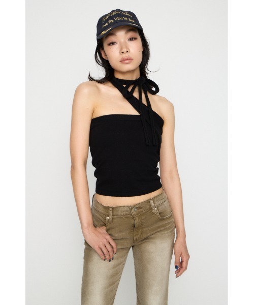 LAGUA GEM(ラグアジェム)の「ONE SIDE TIE ニット(キャミソール・レディース・ライトイエロー/グレー/ブラック/レッド・FREE)」の9枚目の写真