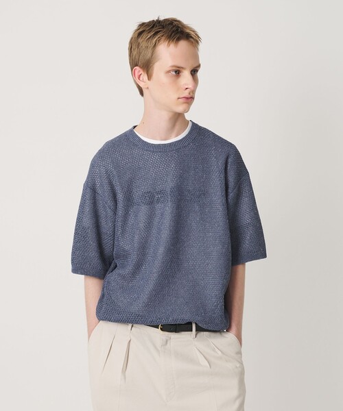 BEAUTY&YOUTH UNITED ARROWS(ビューティーアンドユースユナイテッドアローズ)の「ダイアゴナル ウェーブ パターン クルーネック ニット(ニット/セーター・メンズ・ダークグレー/ライトグレー/コバルトブルー・XL/M/S/L)」の3枚目の写真