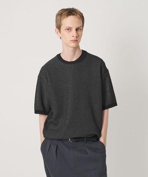 BEAUTY&YOUTH UNITED ARROWS(ビューティーアンドユースユナイテッドアローズ)の「ダイアゴナル ウェーブ パターン クルーネック ニット(ニット/セーター・メンズ・ダークグレー/ライトグレー/コバルトブルー・XL/M/S/L)」の2枚目の写真