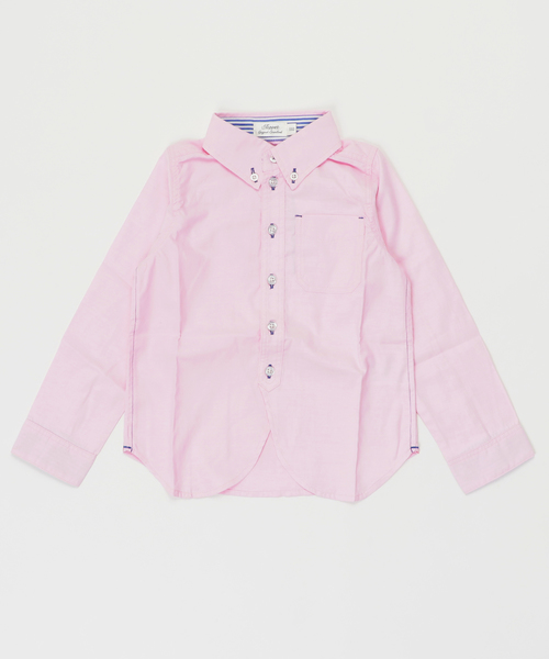 Tappet（タペット）の「[110-150］シャンブレーボタンダウンシャツ（シャツ/ブラウス・キッズ・ブルー/オフホワイト/ピンク・120cm/110cm/130cm/140cm/150cm）」の3枚目の写真