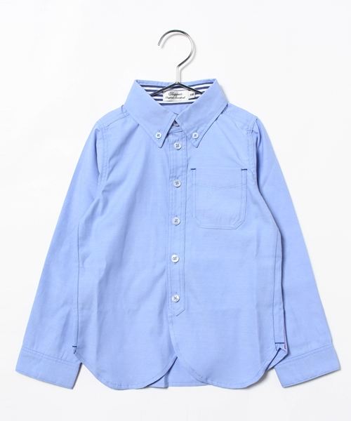 Tappet（タペット）の「[110-150］シャンブレーボタンダウンシャツ（シャツ/ブラウス・キッズ・ブルー/オフホワイト/ピンク・120cm/110cm/130cm/140cm/150cm）」の2枚目の写真
