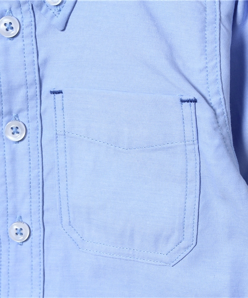 Tappet（タペット）の「[110-150］シャンブレーボタンダウンシャツ（シャツ/ブラウス・キッズ・ブルー/オフホワイト/ピンク・120cm/110cm/130cm/140cm/150cm）」の7枚目の写真