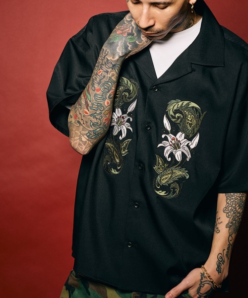 Subciety(サブサエティ)の「Lily shirt(シャツ/ブラウス・メンズ・オリーブ/ブラック/ホワイト・MEDIUM/SMALL/X-LARGE/LARGE)」の1枚目の写真